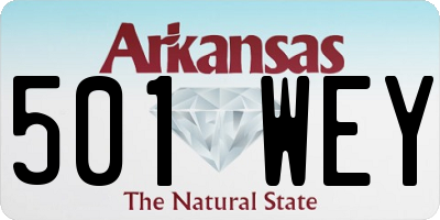 AR license plate 501WEY