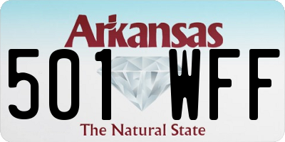 AR license plate 501WFF