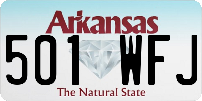 AR license plate 501WFJ