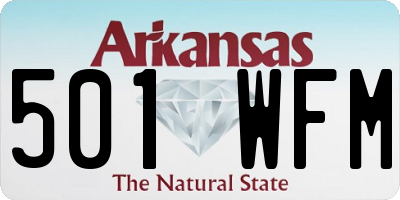 AR license plate 501WFM