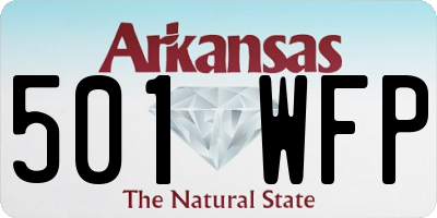 AR license plate 501WFP