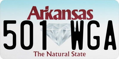 AR license plate 501WGA