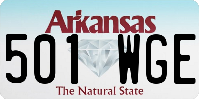 AR license plate 501WGE