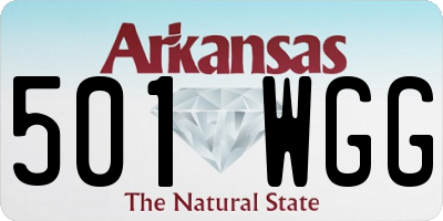 AR license plate 501WGG