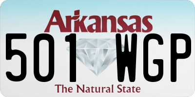 AR license plate 501WGP