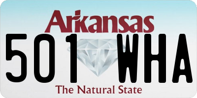 AR license plate 501WHA