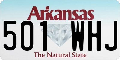 AR license plate 501WHJ