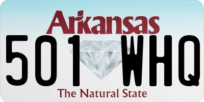 AR license plate 501WHQ