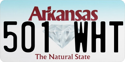 AR license plate 501WHT