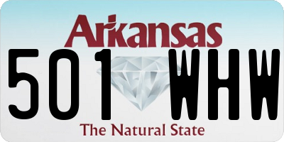 AR license plate 501WHW