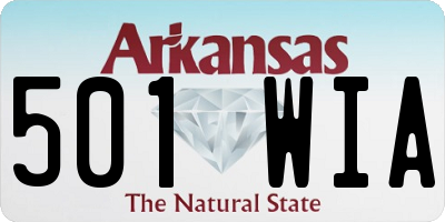 AR license plate 501WIA