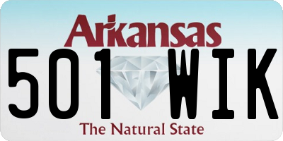 AR license plate 501WIK