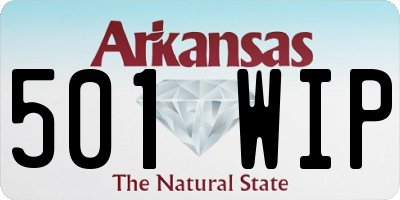 AR license plate 501WIP