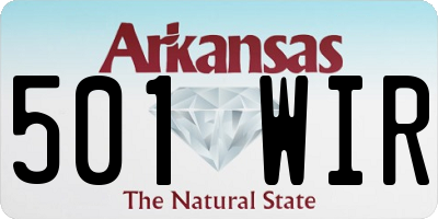 AR license plate 501WIR