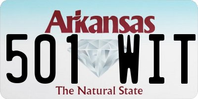 AR license plate 501WIT