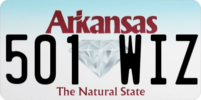 AR license plate 501WIZ