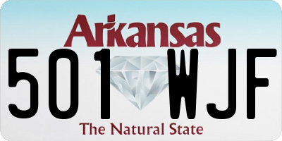 AR license plate 501WJF