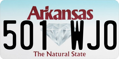 AR license plate 501WJO