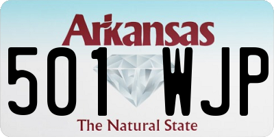 AR license plate 501WJP