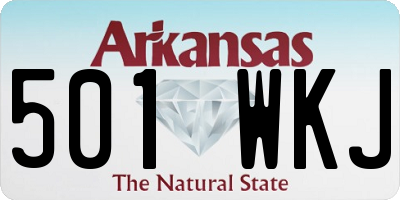 AR license plate 501WKJ