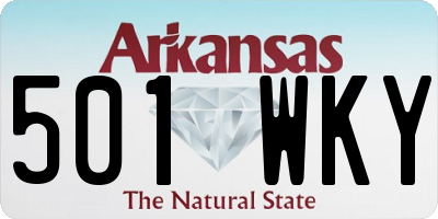 AR license plate 501WKY