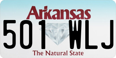 AR license plate 501WLJ