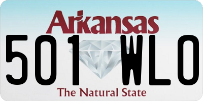 AR license plate 501WLO
