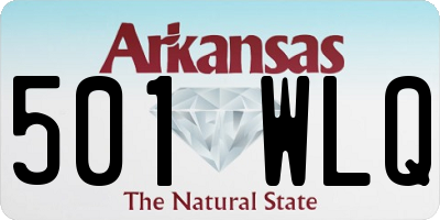 AR license plate 501WLQ