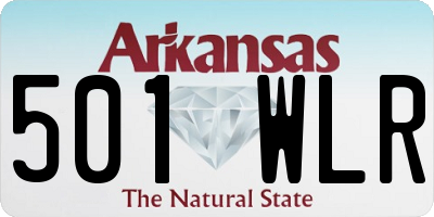 AR license plate 501WLR