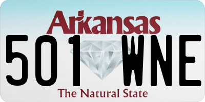 AR license plate 501WNE