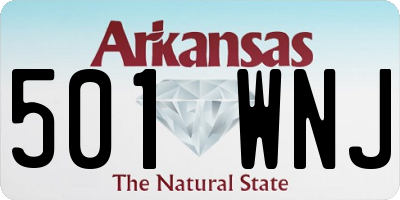 AR license plate 501WNJ
