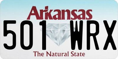AR license plate 501WRX
