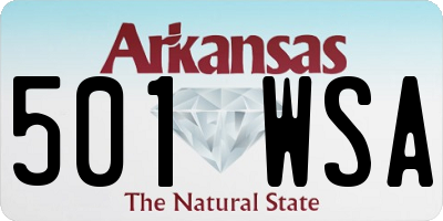 AR license plate 501WSA
