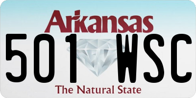 AR license plate 501WSC
