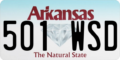 AR license plate 501WSD