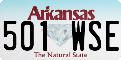 AR license plate 501WSE