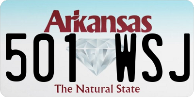 AR license plate 501WSJ