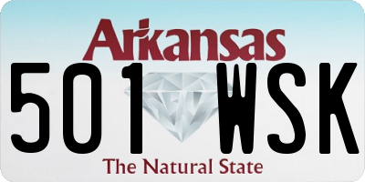 AR license plate 501WSK