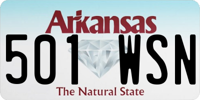 AR license plate 501WSN