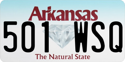AR license plate 501WSQ