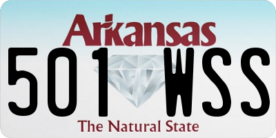 AR license plate 501WSS