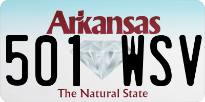 AR license plate 501WSV