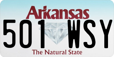 AR license plate 501WSY
