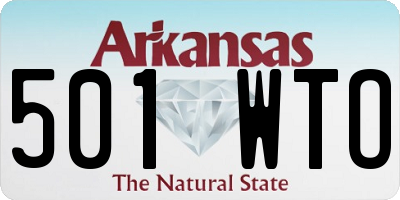 AR license plate 501WTO