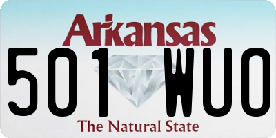 AR license plate 501WUO