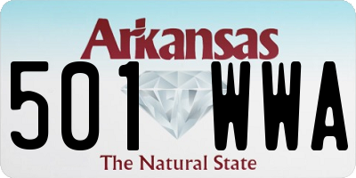 AR license plate 501WWA