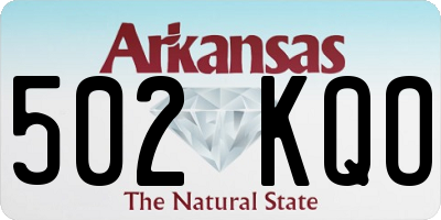 AR license plate 502KQO