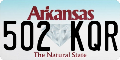 AR license plate 502KQR