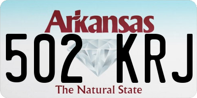 AR license plate 502KRJ