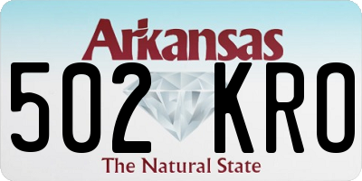 AR license plate 502KRO